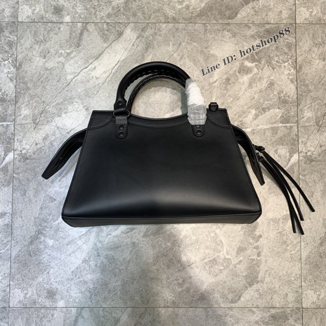 Balenciaga專櫃爆款平紋黑色黑扣手袋手提包 638511 巴黎世家中號Neo Classic機車包 fyj1462